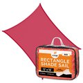 Xpose Safety Sun Shade Sail 12' x 16' - Red Rectangle SHSRED-1216-X